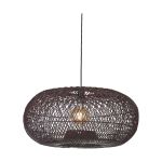 Good&Mojo Hanglamp Arizona Rattan Burgundy L | Geschikt voor 1x E27 