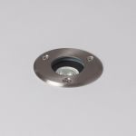 Bright Choice Grondspot Meillion Roestvrij Staal Zilver 3W 150lm - 830 Warm Wit 