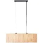 Brilliant Wimea Hanglamp Metaal Zwart Beige | Geschikt voor 2x E27