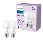 Voordeelpak 2x Philips Lamp LED E27 Peer Mat 13W 1521lm - 840 Koel Wit